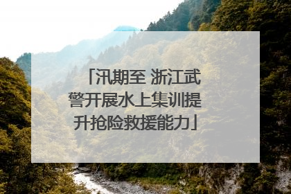 汛期至 浙江武警开展水上集训提升抢险救援能力